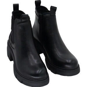 GC Shoes William Pull On Lug Sole Chelsea Boot Black Size 7.5M